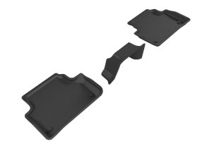 Audi A5 Sportback Floor Mats - Rear - 3D MAXpider - Kagu 2nd Row - Black - `17-`19